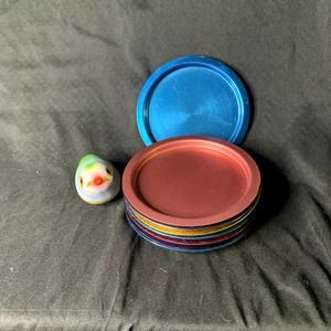 8 Colorful Aluminum Coasters
